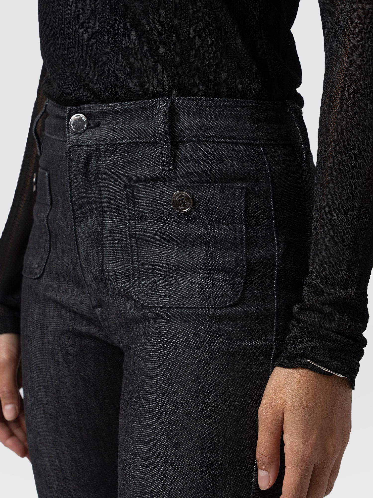 Bowie Stretch Flare Jeans Black - Women's Jeans | Saint + Sofia® EU